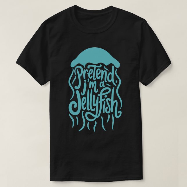 Adult Halloween Costumes Pretend I'm A Jellyfish T-Shirt (Design Front)
