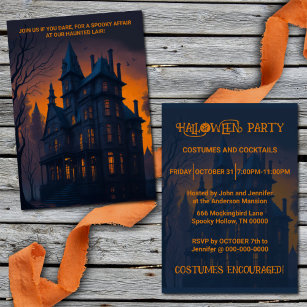 Adult Halloween Haunted Mansion Costume Party Invitation