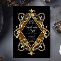 Adult Halloween Party Gold Ornate Vintage