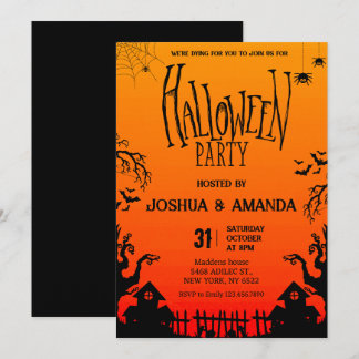 Adult Halloween party  Invitation