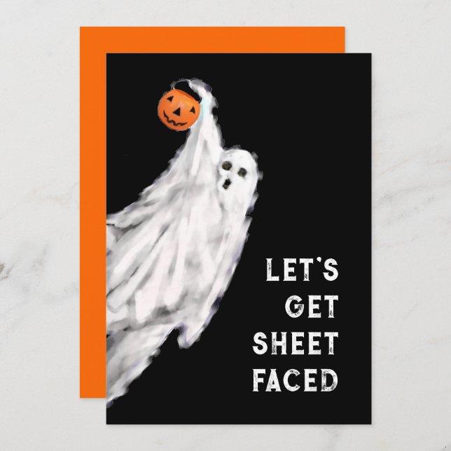 Adult Halloween Party Invitations (Front/Back)