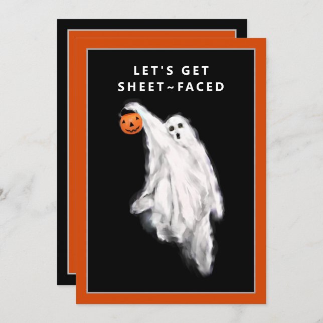 Adult Halloween Party Invitations (Front/Back)