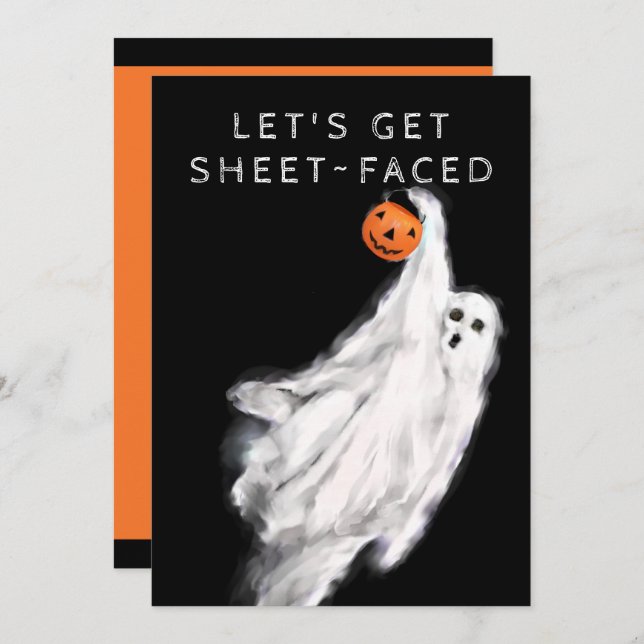 Adult Halloween Party Invitations (Front/Back)