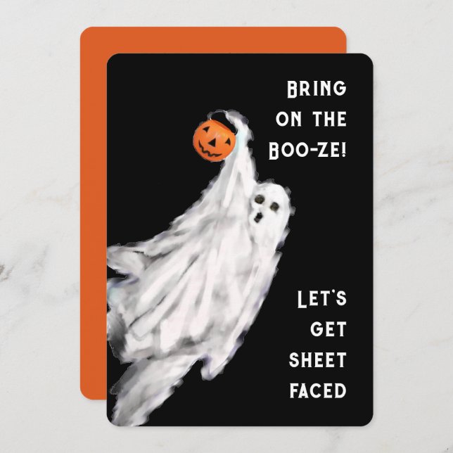 Adult Halloween Party Invitations (Front/Back)