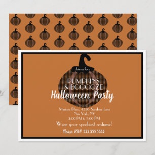 Adult Halloween Pumpkin Vintage Party Invitation