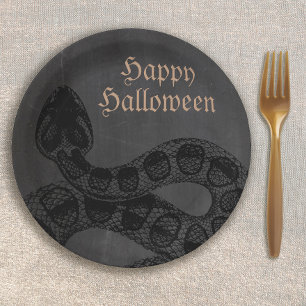 Adult Halloween Serpent Snake Paper Plate