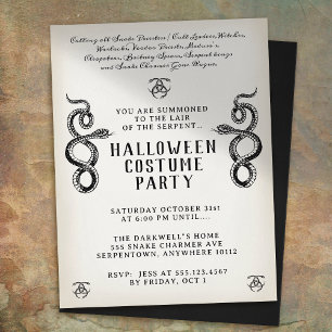 Adult Halloween Vintage Serpent Party Flyer