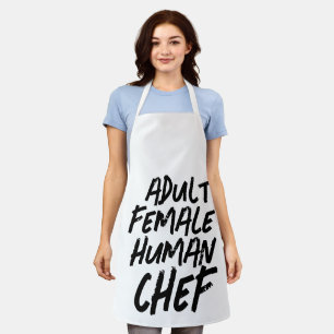 ADULT HUMAN FEMALE CHEF All-Over Print Apron