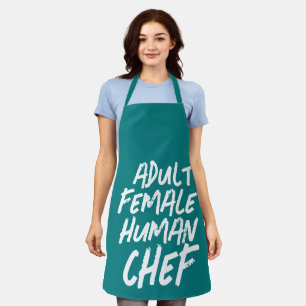 ADULT HUMAN FEMALE CHEF All-Over Print Apron