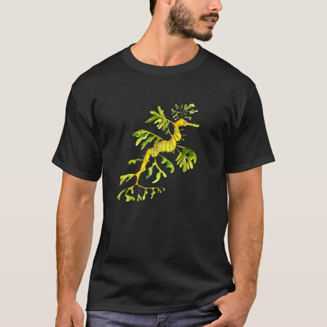 Adult Leafy Sea Dragon (white T-Shirt (Front)