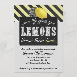 Adult Lemonade Party - Divorce Party Girls Night Invitation