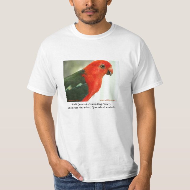 Adult (male) Australian King Parrot T-Shirt (Front)