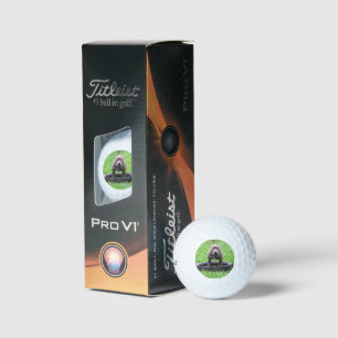 Adult Male Staffordshire Terrier Ready To Play, Golf Balls