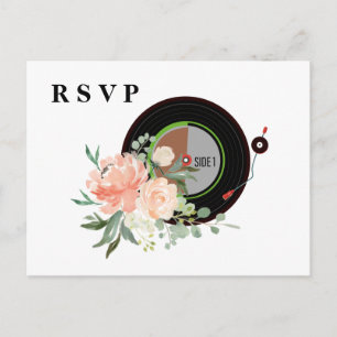 adult music invitation rsvp postcard