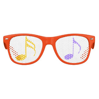 Adult *Music Notes* Party Shades-Orange Frame Kids Sunglasses