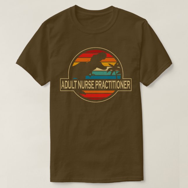 Adult Nurse Practitioner Dinosaur T-Shirt (Design Front)