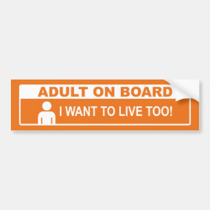 Adult On Board Bumper Sticker