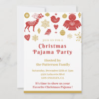 Adult pajama party invitations Nordic