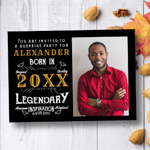 Adult Photo Birthday Invitation