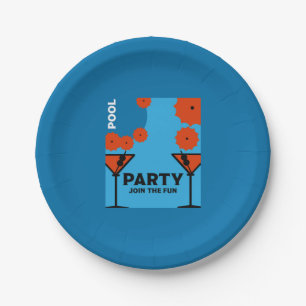 Adult Pool Parties Paper Plate