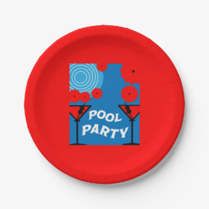 Adult Pool Parties Paper Plate