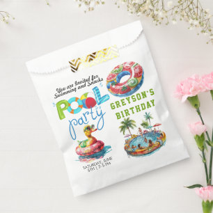 Adult Pool Party Summer Beach Birthday  Favour Bag