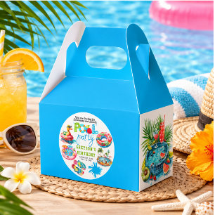 Adult Pool Party Summer Beach Birthday Favour Box