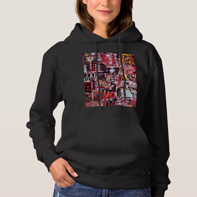 Adult Pullover Hoodie – Fragmented Pulse (Front)