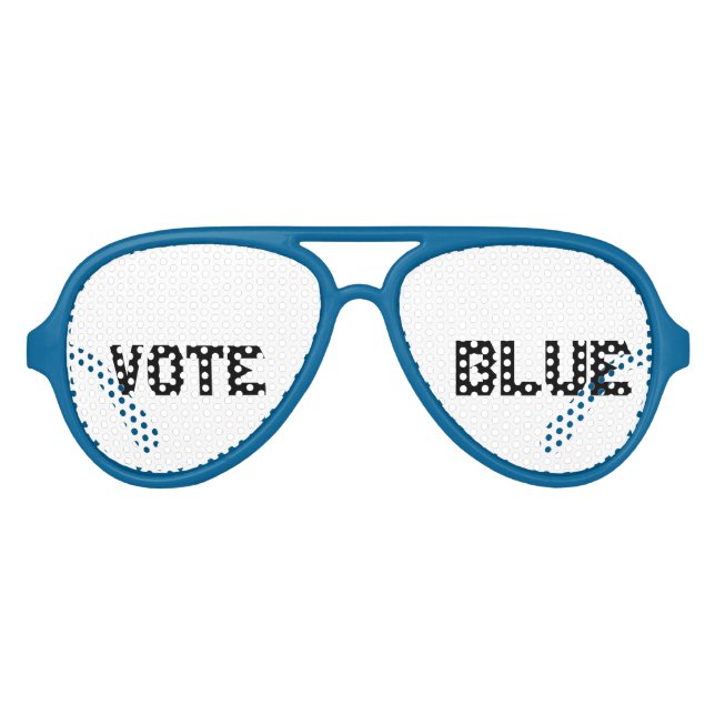 Adult Retro Party Shades, Black Aviator Sunglasses (Front)