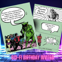 Adult Sci Fi party Science Fiction Alien comic