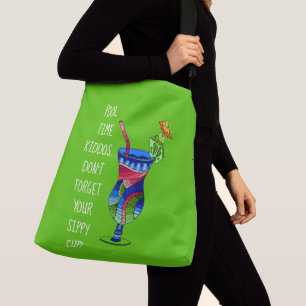 Adult Sippy Cup (green), Cute Beach Crossbody Bag