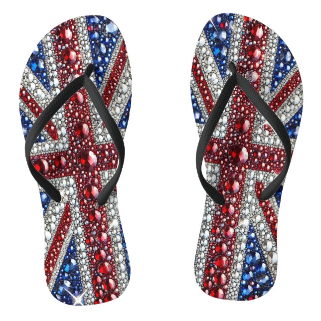 Adult Slim Straps with British Colours Thongs (Footbed)