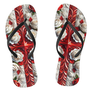 Adult Slim Straps with English Roses Thongs