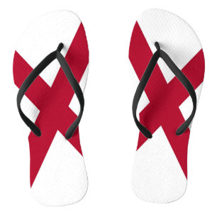 Adult Slim Straps with Flag of Alabama, USA Thongs
