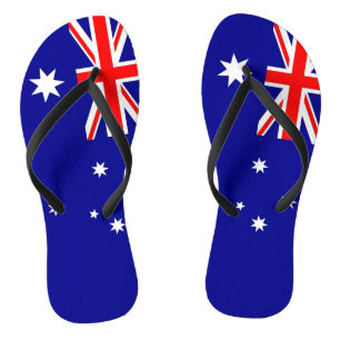 Adult Slim Straps with Flag of Australia Thongs