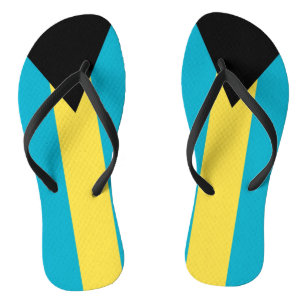 Adult Slim Straps with Flag of Bahamas Thongs