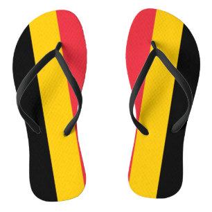 Adult Slim Straps with Flag of Belgium Thongs
