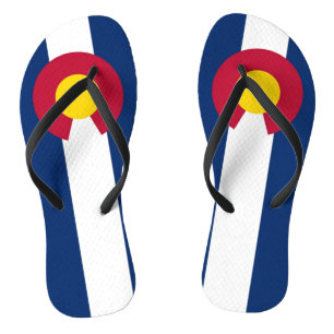 Adult Slim Straps with Flag of Colorado, USA Thongs