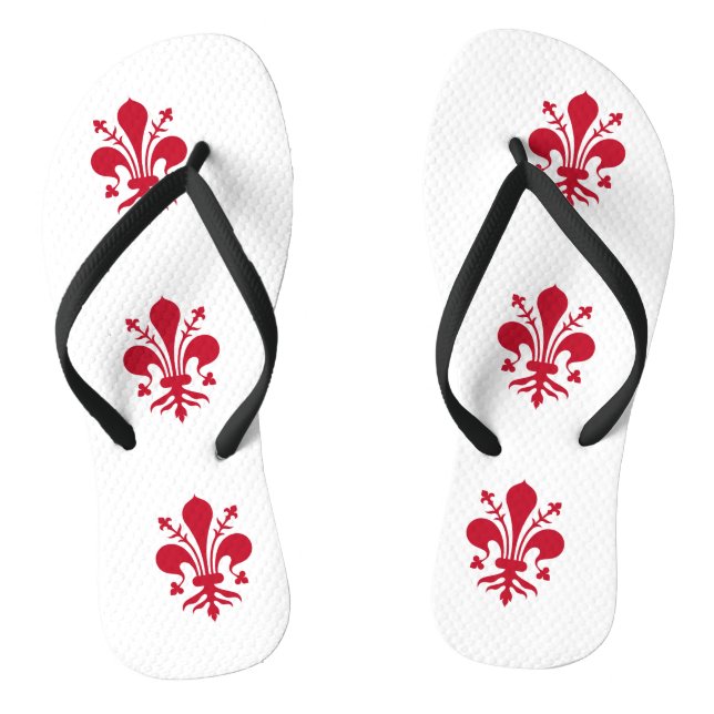 Adult Slim Straps with Flag of Florence Thongs (Footbed)