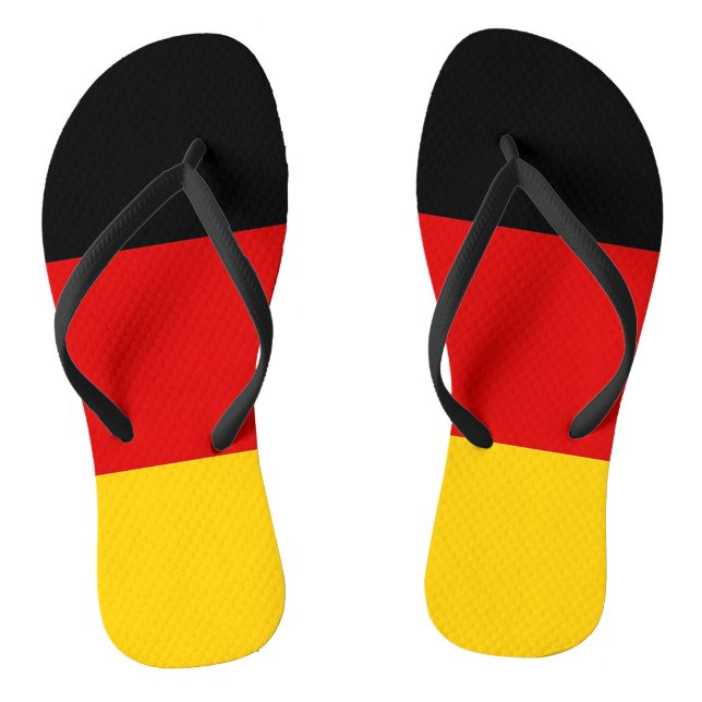 Adult Slim Straps with Flag of Germany Thongs (Footbed)