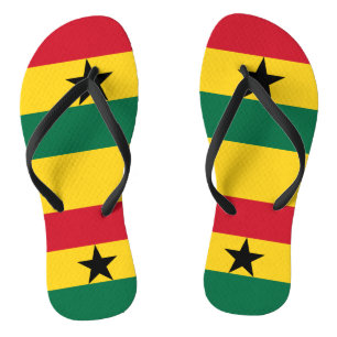 Adult Slim Straps with Flag of Ghana Thongs