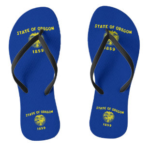 Adult Slim Straps with Flag of Oregon, USA Thongs