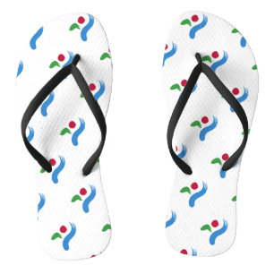 Adult Slim Straps with Flag of Seoul Thongs