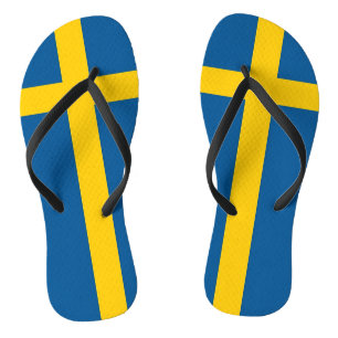 Adult Slim Straps with Flag of Sweden Thongs