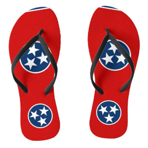 Adult Slim Straps with Flag of Tennessee, USA Thongs