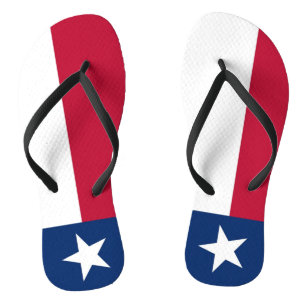 Adult Slim Straps with Flag of Texas, USA Thongs