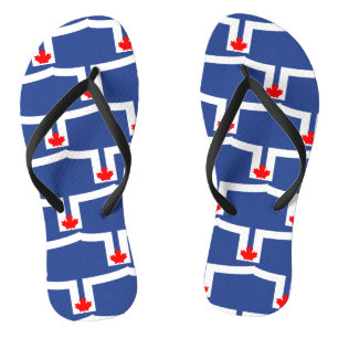 Adult Slim Straps with Flag of Toronto, Canada Thongs