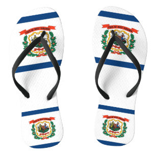 Adult Slim Straps with Flag of West Virginia Thongs