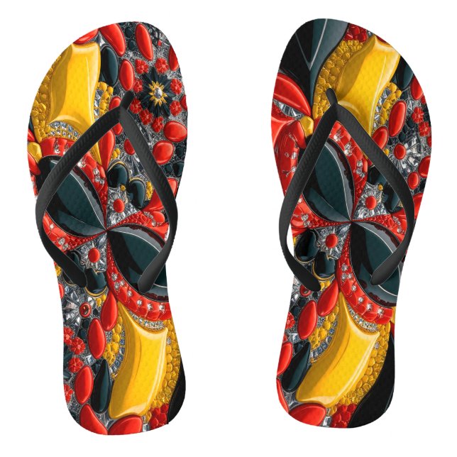 Adult Slim Straps with Germany Colours Thongs (Footbed)