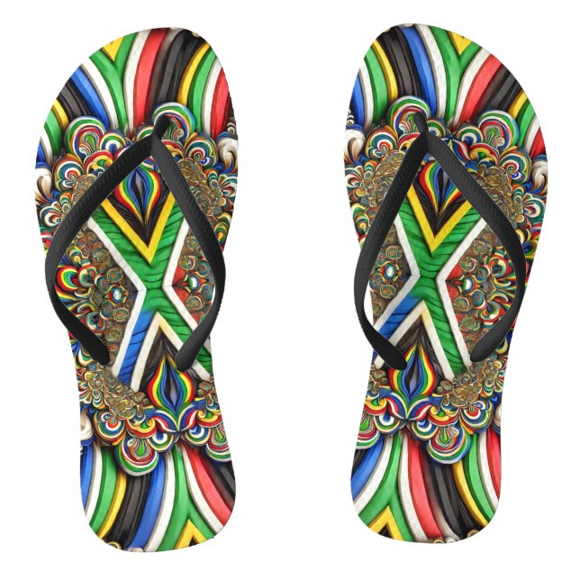 Adult Slim Straps with South African Colours Thongs (Footbed)